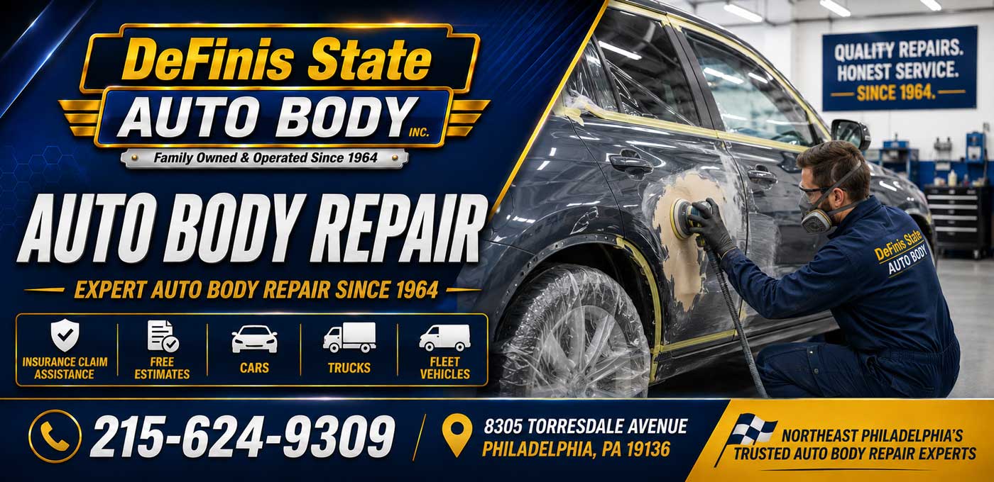 Frankford Avenue Auto Body Repair 19124 Oxford Circle by Definis Auto Body. Collision repair, dent repair, bumper repair, paint refinishing, insurance claim assistance and FREE Estimates for cars, trucks and fleet vehicles.
