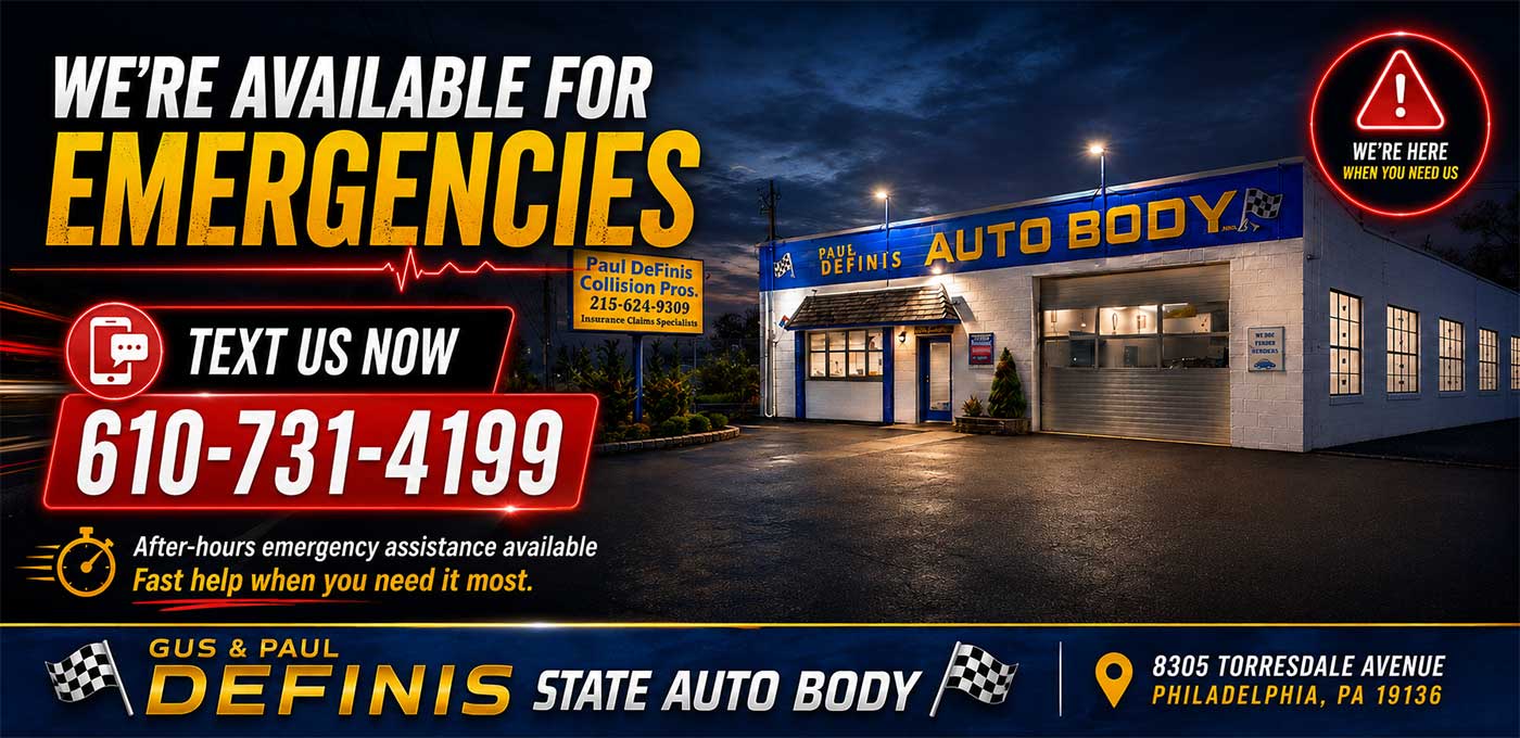 Auto Body Northeast Philadelphia 215-624-9609 Family owned & operated over 50 years Since 1964 Car Insurance Claims Adjuster, Truck Business vehicles